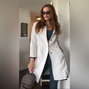 Weekend MaxMara White Linen Women's Coat